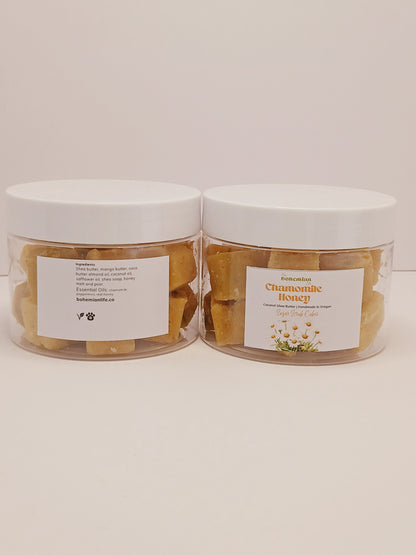 Chamomile Honey Sugar Scrub Cubes.