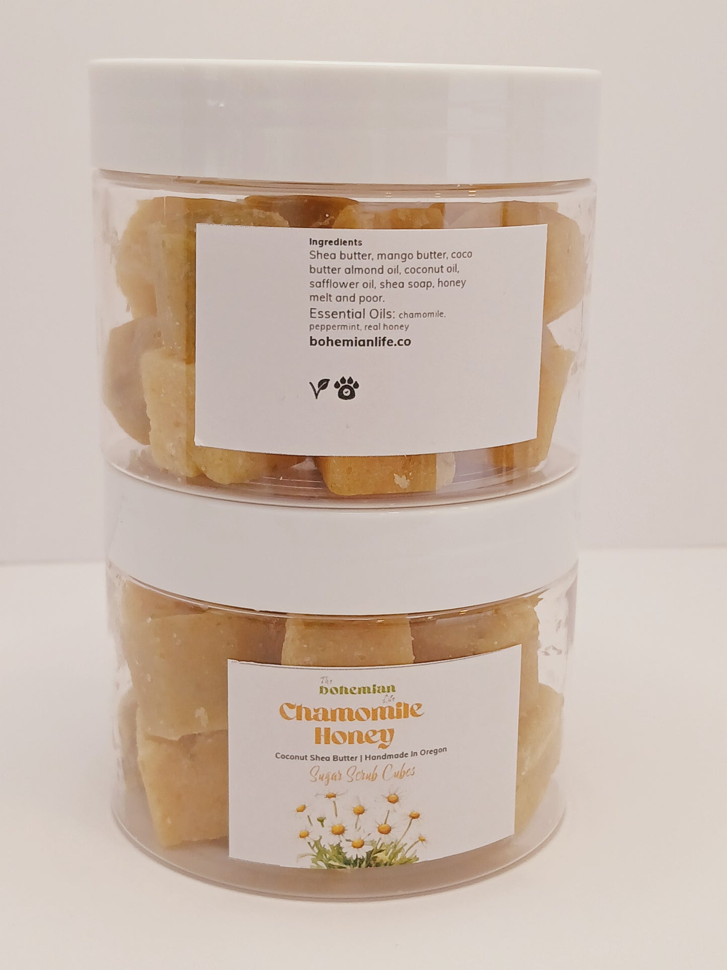 Chamomile Honey Sugar Scrub Cubes.