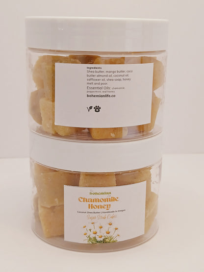 Chamomile Honey Sugar Scrub Cubes.