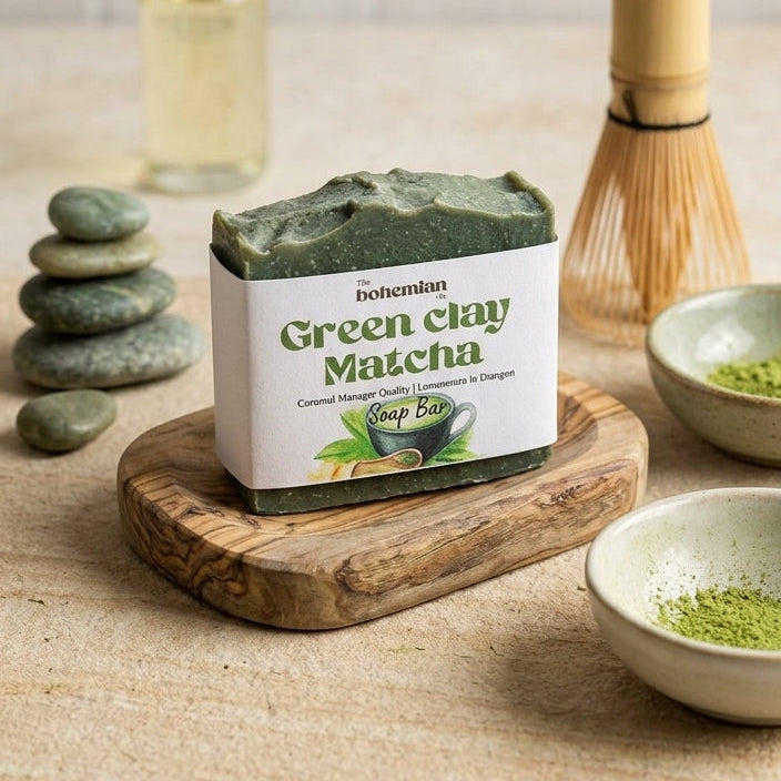 Matcha &amp; French Green Clay — Tallow Soap 🍵🌿