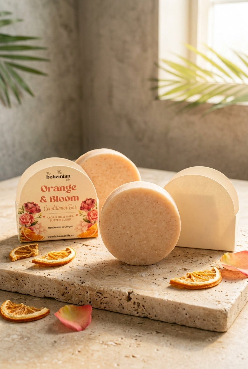RAPUNZEL BLOOM  Rose Almond Curl Conditioner Bar DETANGLE + SOFTEN