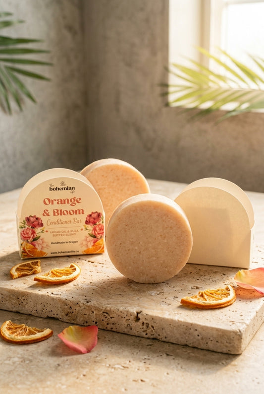 RAPUNZEL BLOOM  Rose Almond Curl Conditioner Bar DETANGLE + SOFTEN